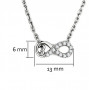 Ocelový náhrdelník - nekonečno, délka 40 cm