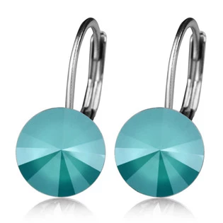 Ocelové náušnice s krystaly Swarovski® AZURE BLUE