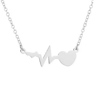 Stříbřený náhrdelník - heart beat