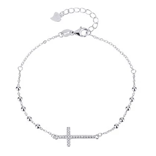 Dámský stříbrný náramek křížek