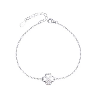 Dámský stříbrný náramek čtyřlístek