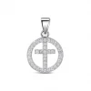 Další: Kulatý stříbrný přívěšek křížek