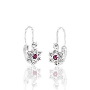 Stříbrné dětské náušnice kytičky