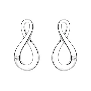 Stříbrné náušnice nekonečna