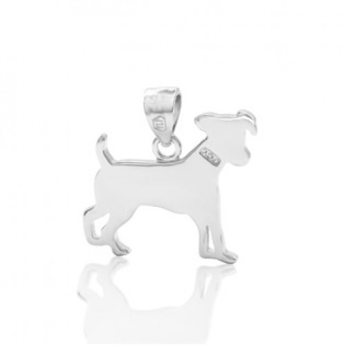 Stříbrný přívěšek pes Jack Russell teriér