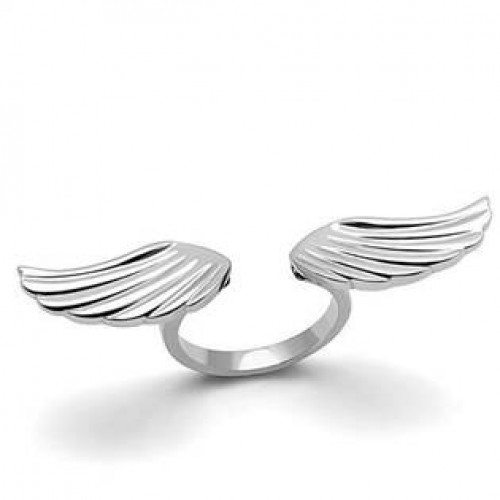 Ocelový prsten andělská křídla