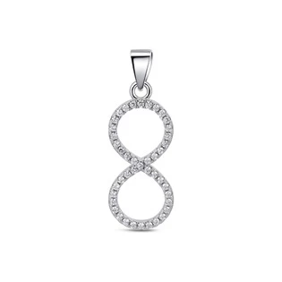 Stříbrný přívěšek nekonečno se zirkony