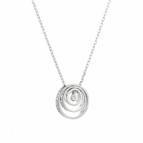 Stříbrný náhrdelník s kroužky