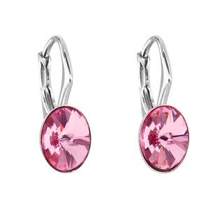 Stříbrné náušnice s krystaly Crystals from Swarovski® ROSE