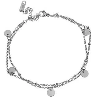 Ocelový náramek zdobený přívěšky