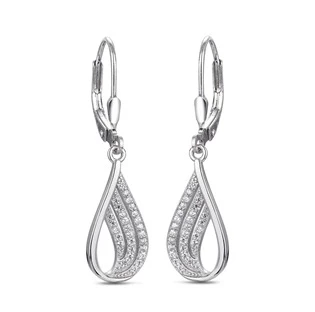 Visací náušnice se zirkony