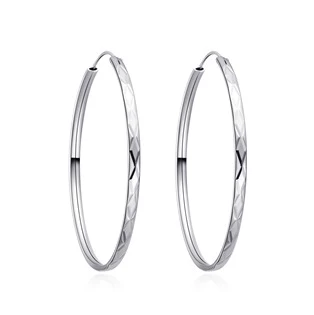 Stříbrné náušnice kruhy 60 mm