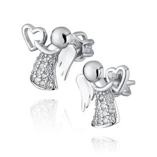 Stříbrné  náušnice andílci