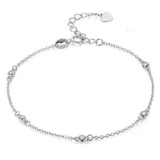 Dámský stříbrný náramek s čirými zirkony