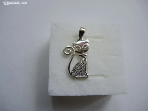 Stříbrný přívěsek kočičky 825/1000