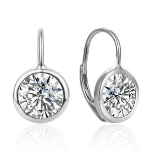 Stříbrné náušnice s čirými zirkony