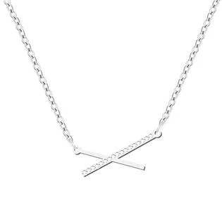 Ocelový náhrdelník se zirkony