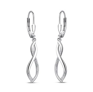 Visací náušnice se zirkony