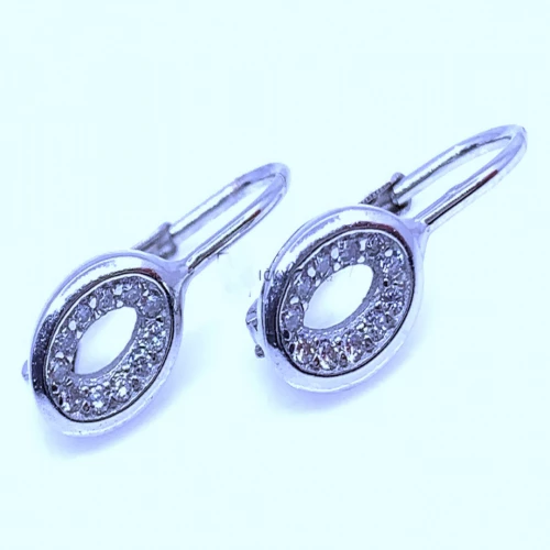 Stříbrné náušnice zdobené zirkony 925/1000