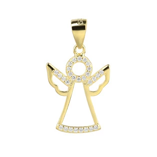 Zlacený Stříbrný přívěšek andělíček