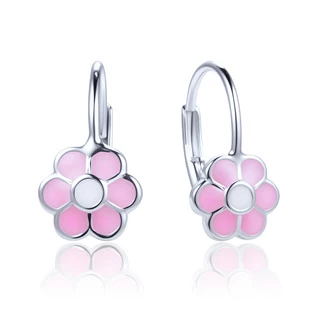 Stříbrné dívčí náušnice kytičky