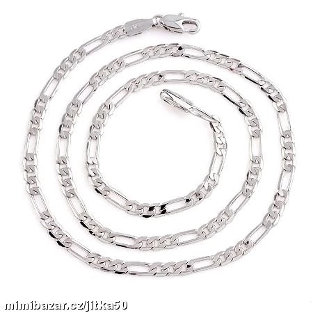 Řetízek Figaro porhodiovaný