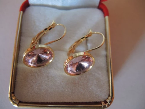 Náušnice Rivola Zlacené Violet