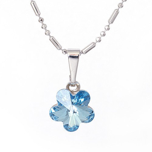 Flora - Aqua - náhrdelník s přívěskem > varianta Světle modrá