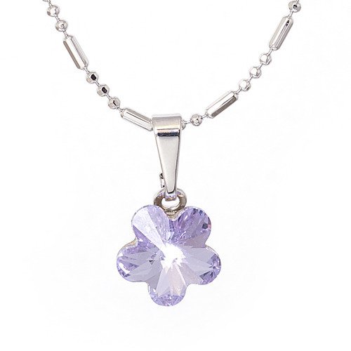 Flora - Violet - náhrdelník s přívěskem > varianta světle fialová