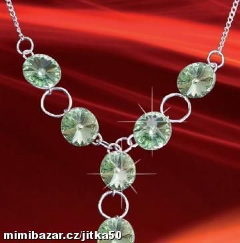 Rivola peridot - náhrdelník stříbro 925