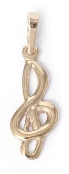 Přívěsek Houslový klíč zlacený
