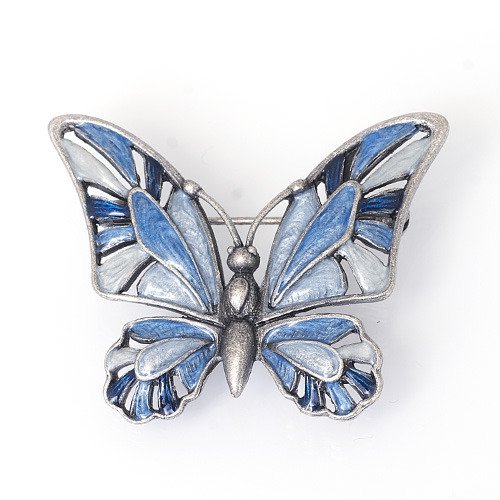 Motýl 3 modrá-šedá - moderní brož > varianta Modrá