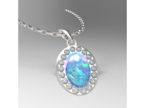 Opal Blue přívěsek