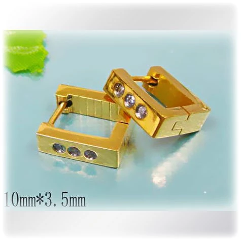 Zlacené náušnice z chirurgické oceli