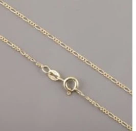 Řetízek - Figaro - 1,35mm - 50cm - Ag925 pozlacený