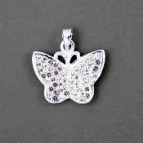 Přívěsek motýlek s bílými kamínky Swarovski Elements - menší