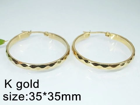 Náušnice Kruhy, zlatá galavanizace chirurgické oceli,