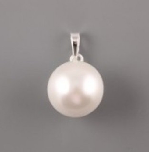 Přívěsek s perlou Swarovski Elements - 12mm - bílý - Ag925