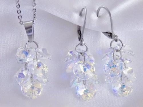 Souprava Swarovski hrozen Crystal AB