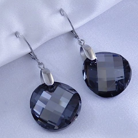 Náušnice Swarovski Twist Silver Night