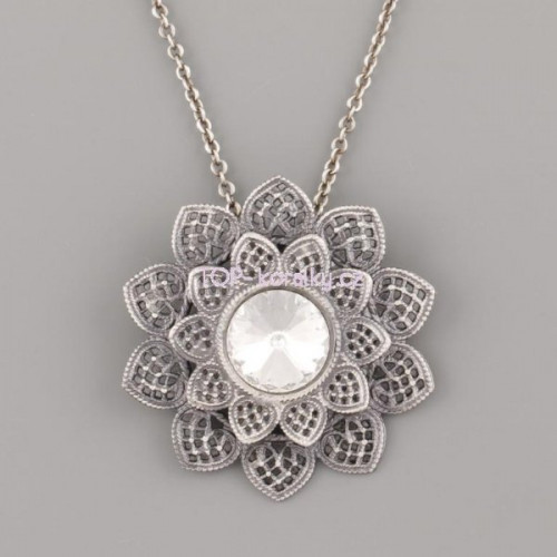 Přívěsek SLUNEČNICE pro Rivoli Swarovski Elements 10mm - starostříbro