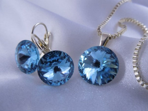 Souprava Swarovski Light Turquoise ( modrá )