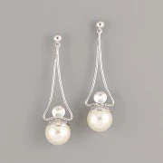 Náušnice SNĚHURKA Rhodiované