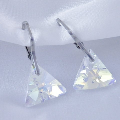 Krásné náušnice Swarovski Triangle