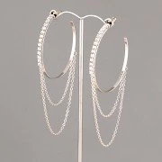 Náušnice KRUHY S ŘETÍZKY