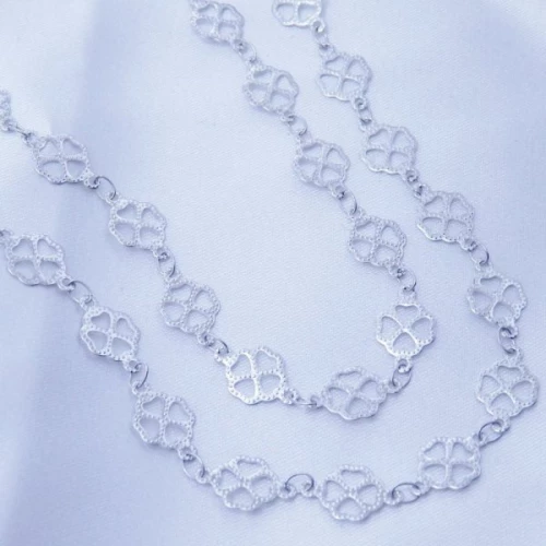 Řetízek z chirurgické oceli čtyřlístky 8mm