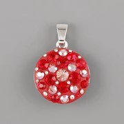 Přívěsek CRAZY MAMA s kamínky Swarovski Elements 18mm - červený