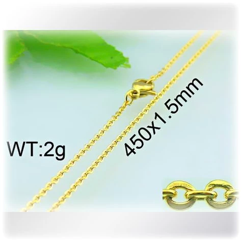 Řetízek z chirurgické oceli - zlacený