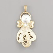 Přívěsek ANDĚL MIMINKO Rivoli Swarovski 8mm - pozlaceno