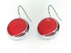 Další: Ocelové náušnice visací s červenou výplní